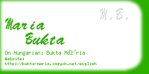 maria bukta business card